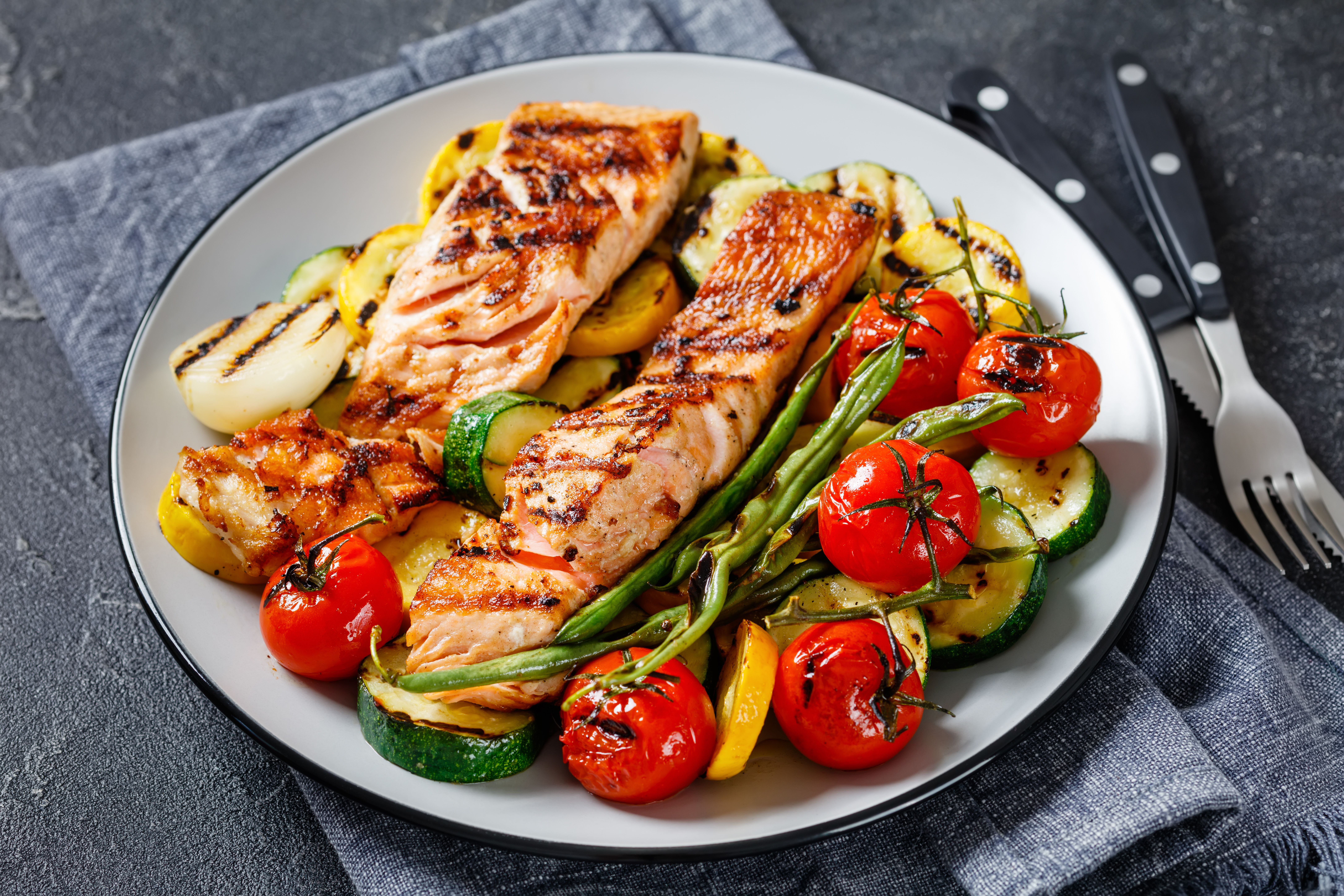 Grilled or Roasted Salmon Platter