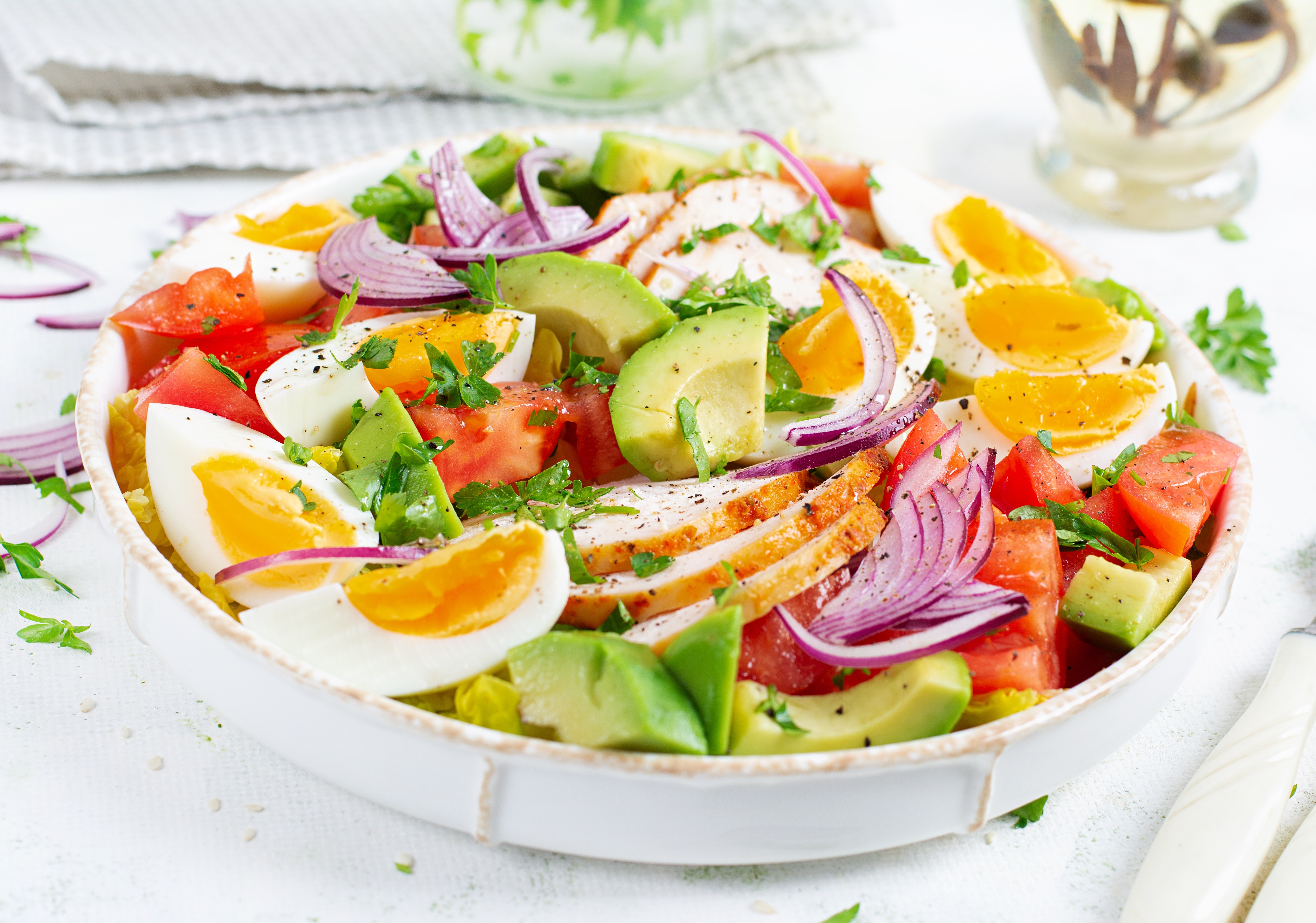Grilled Chicken Cobb Salad Bowl
